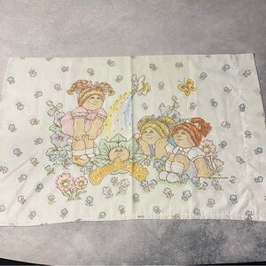 Vintage 1983 Cabbage Patch Kids Standard White Pillowcase Morgan Jones Made USA